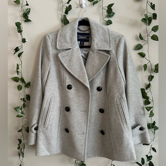 NWOT Land’s End dove gray peat coat 4P 4 petite - Picture 1 of 3